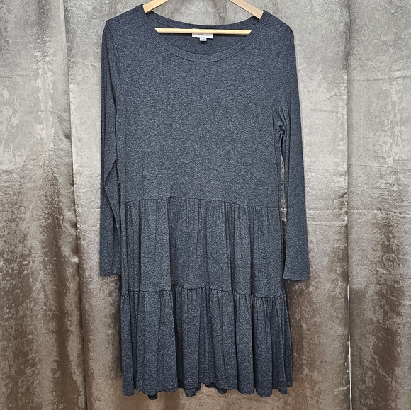 Grey Babydoll Dress Freestyle Flowy Relaxed Casual Pullover Baggy Women's Small - Picture 2 of 12